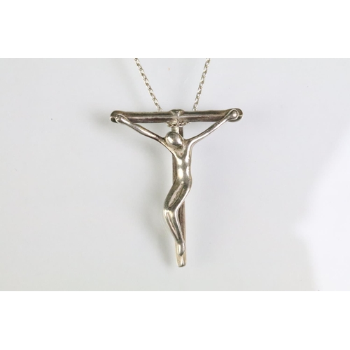 68 - Group of Tiffany & Co silver jewellery to include a modernist silver cross pendant, crucifix pendant... 