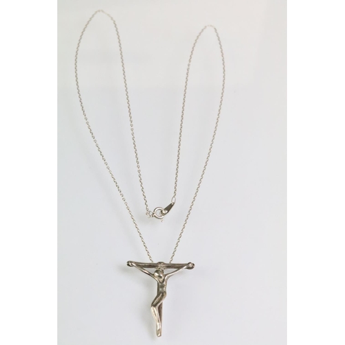 68 - Group of Tiffany & Co silver jewellery to include a modernist silver cross pendant, crucifix pendant... 