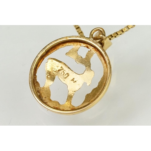 113 - Two gold pendant necklace to include a 9ct gold cross pendant (hallmarked) on a 9ct gold chain (mark... 