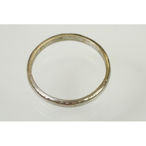 119 - 9ct gold band ring having engraved detailing to the band (hallmarked London 1982, size P.5), togethe... 