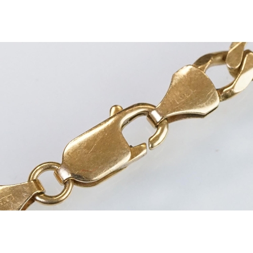 159 - Hallmarked 9ct gold figaro link necklace chain having a lobster clasp. Import marked Sheffield 1992.... 