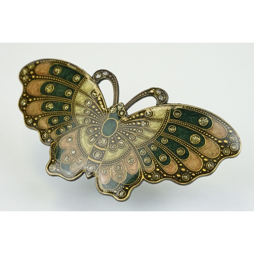 330 - Collection of Catherine Popesco brooches, each in the art deco style, enamelled and set with with st... 