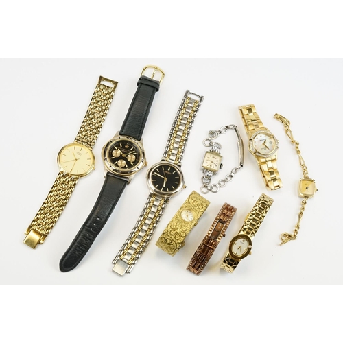 498 - Collection of ladies wrist watches to include Bulova with diamond set bezel, DKNY, Rotary mesh brace... 