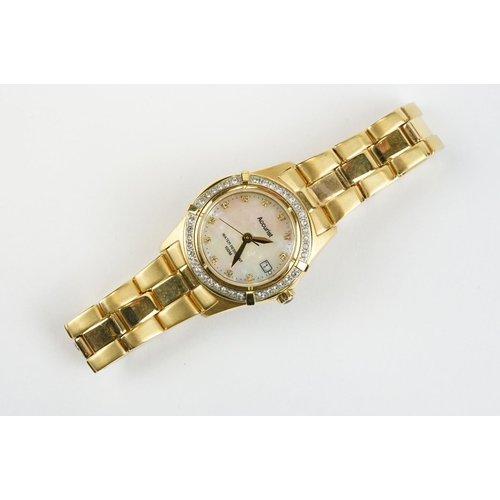 498 - Collection of ladies wrist watches to include Bulova with diamond set bezel, DKNY, Rotary mesh brace... 