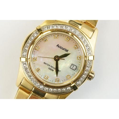 498 - Collection of ladies wrist watches to include Bulova with diamond set bezel, DKNY, Rotary mesh brace... 