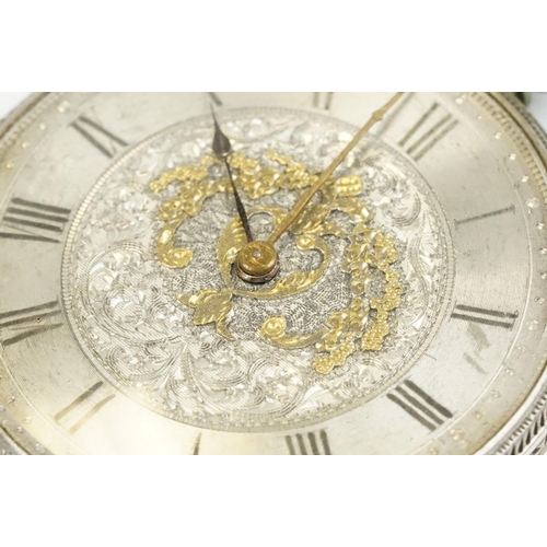 499 - Early 20th Century silver cased open face pocket watch having roman numerals to the chapter ring and... 