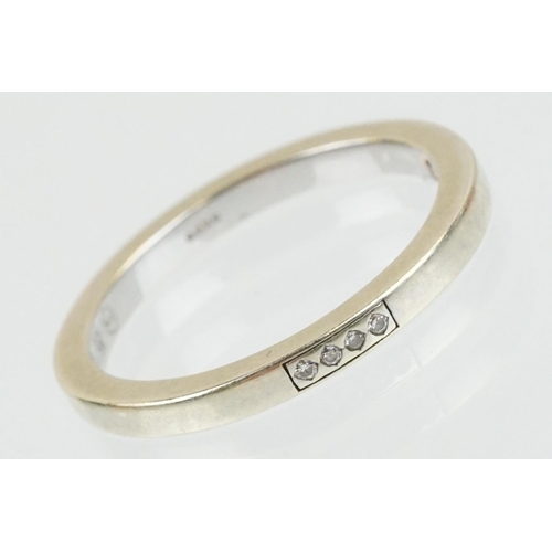 78 - Two 9ct white gold Clogau rings to include a diamond solitaire ring (diamond estimated 0.10ct, size ... 