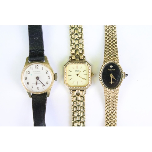 401 - A large collection of vintage and contemporary ladies mechanical and quartz wristwatches to include ... 