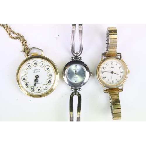 401 - A large collection of vintage and contemporary ladies mechanical and quartz wristwatches to include ... 