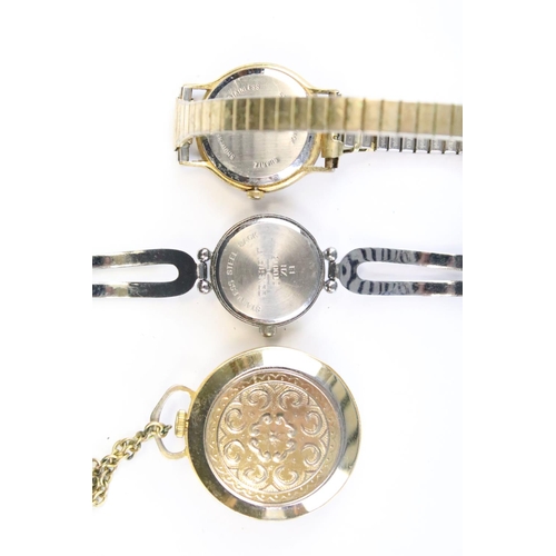 401 - A large collection of vintage and contemporary ladies mechanical and quartz wristwatches to include ... 