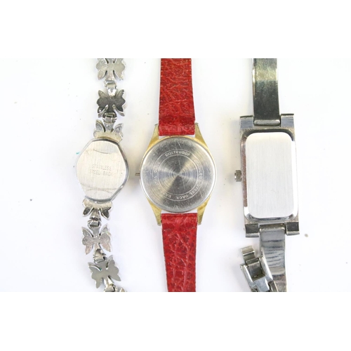 401 - A large collection of vintage and contemporary ladies mechanical and quartz wristwatches to include ... 