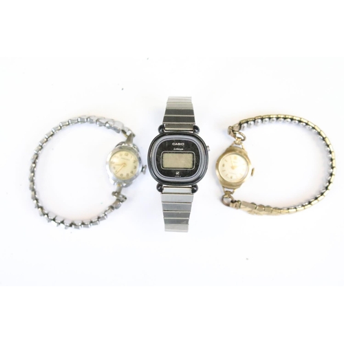 401 - A large collection of vintage and contemporary ladies mechanical and quartz wristwatches to include ... 