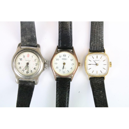 401 - A large collection of vintage and contemporary ladies mechanical and quartz wristwatches to include ... 