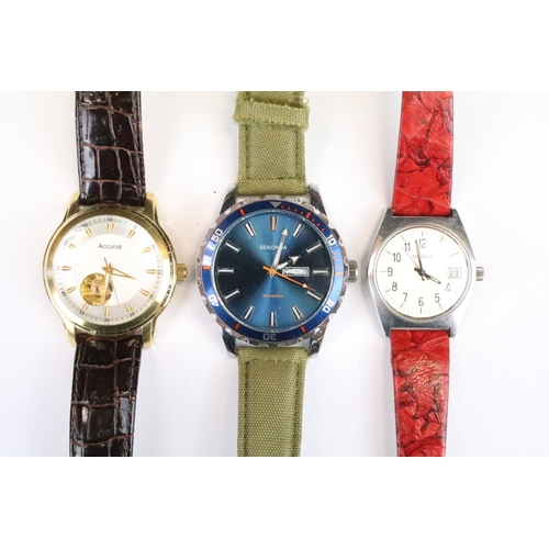 405 - A collection of ten mechanical and quartz wristwatches to include Avia, Sekonda, Accurist, Tissot, C... 