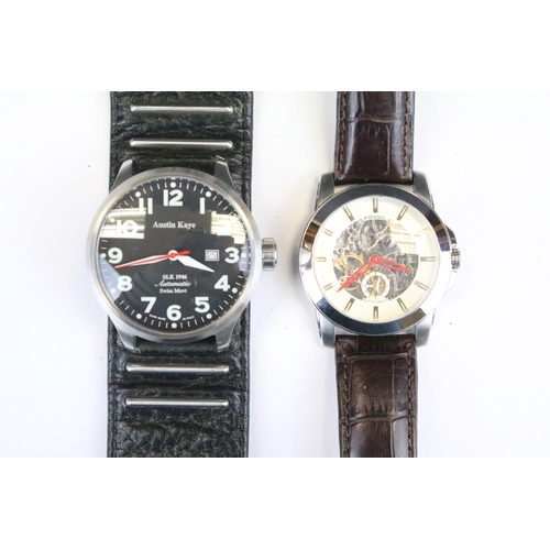 407 - A collection of seven vintage and contemporary mechanical and quartz wristwatches to include Rotary,... 