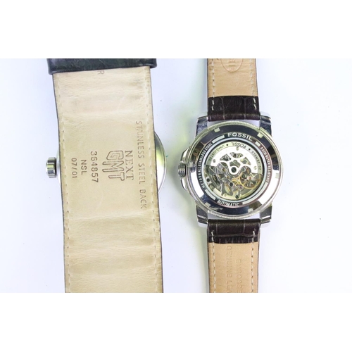 407 - A collection of seven vintage and contemporary mechanical and quartz wristwatches to include Rotary,... 