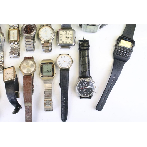 409 - A large collection of vintage and contemporary mechanical and quartz wristwatches to include Accuris... 