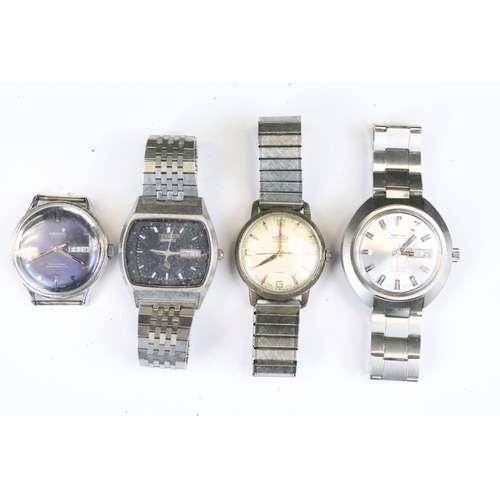 412 - A collection of ten mainly mechanical vintage wristwatches to include Premia, Montine, Everite, Cron... 