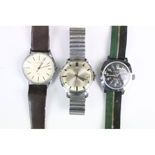 416 - A collection of twenty mainly mechanical vintage wristwatches to include Chas Hart, Smiths, Valex, O... 