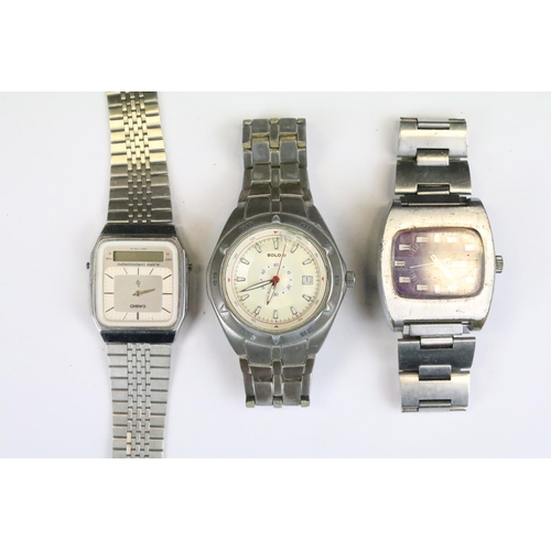 417 - A collection of twenty mechanical and quartz vintage wristwatches to include Romano, Casio, Buler, T... 