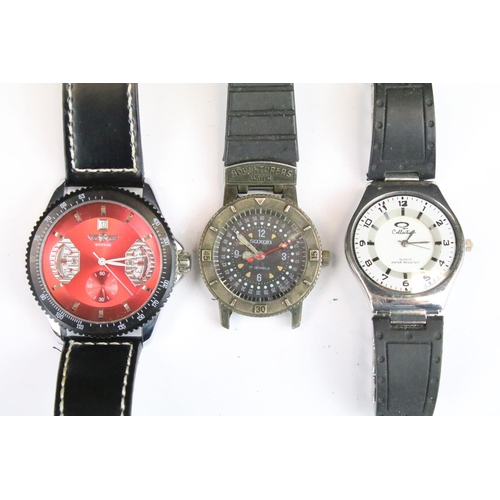 419 - A collection of thirteen contemporary automatic and quartz wristwatches to include Casio and Saxon e... 