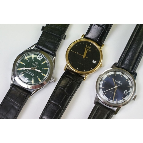 437 - A collection of ten mainly mechanical wristwatches to include Mondia, Lorus, Garrard, Citizen, Tress... 