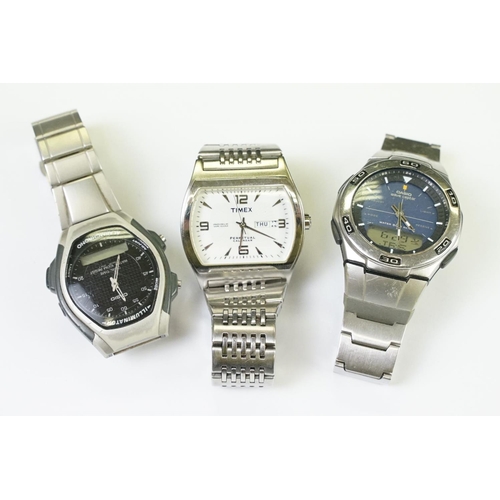 438 - A collection of eighteen mechanical and quartz wristwatches to include Casio, Timex, Citizen, Lorus,... 