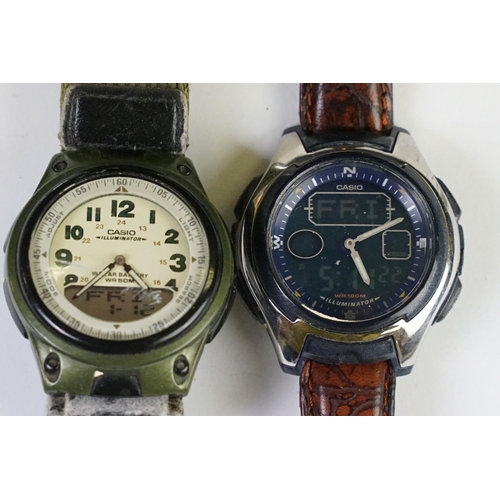 438 - A collection of eighteen mechanical and quartz wristwatches to include Casio, Timex, Citizen, Lorus,... 