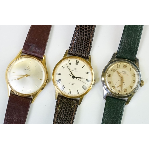 439 - A collection of twelve mechanical wristwatches to include Services, Certina, Talis, Kered, Rubens, M... 