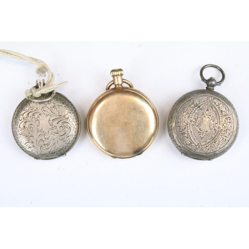 447 - A collection of seven pocket watches to include five hallmarked sterling silver cased examples and a... 