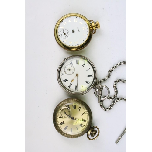 449 - A collection of five vintage pocket watches to include Smiths and Goldsmiths & Silversmiths Co. toge... 