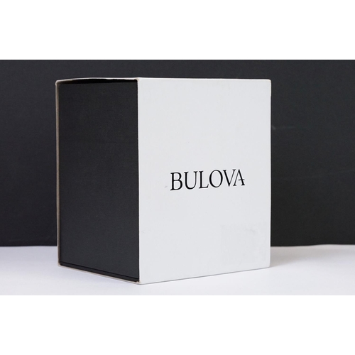 453 - Bulova ladies wristwatch, mother-of-pearl dial, date aperture, stainless steel, C977819, with tag, b... 