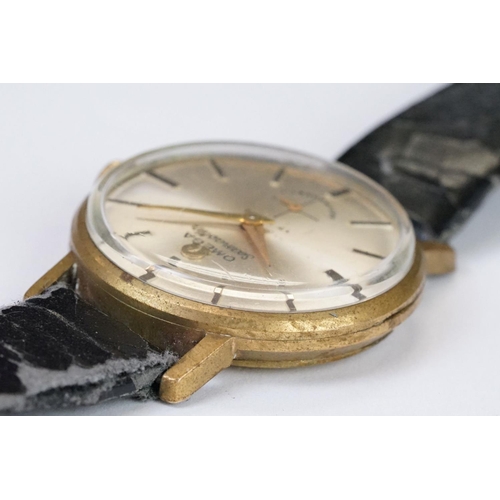 480 - A Vintage Omega Seamaster 17 jewel manual winding wristwatch, with baton markers and sub second dial... 