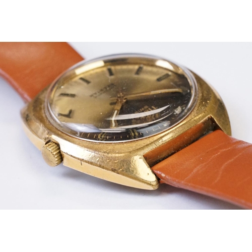 482 - A Vintage gents Tissot Seastar automatic wristwatch, baton markers with central second hand, date fu... 