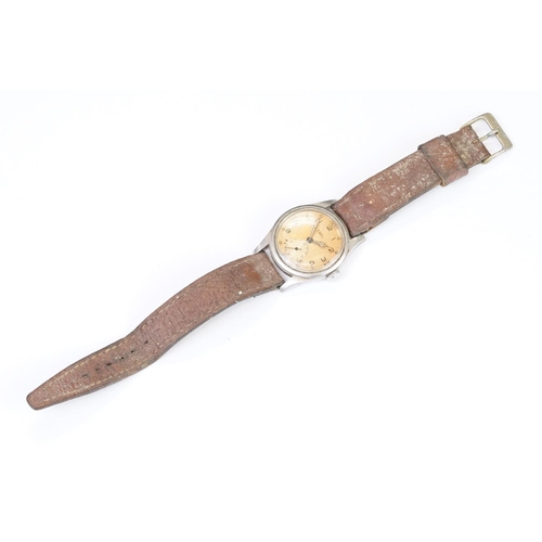 485 - A British military issued World War Two Ebel A.T.P wristwatch, sub second hand to 6 o'clock, numbere... 