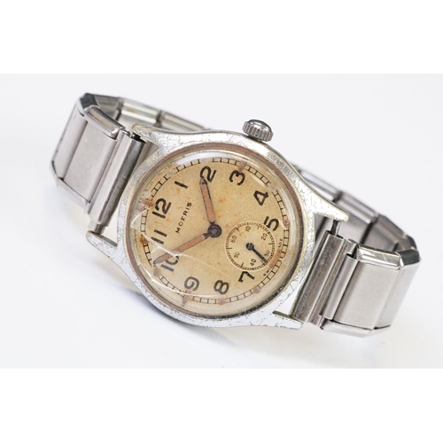 492 - A Moeris British Military issued Army Trade Pattern wristwatch, marked A.T.P. 60887 to the verso, su... 