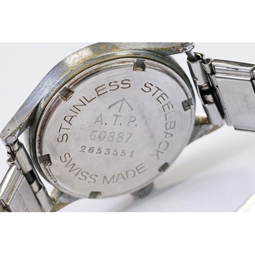 492 - A Moeris British Military issued Army Trade Pattern wristwatch, marked A.T.P. 60887 to the verso, su... 