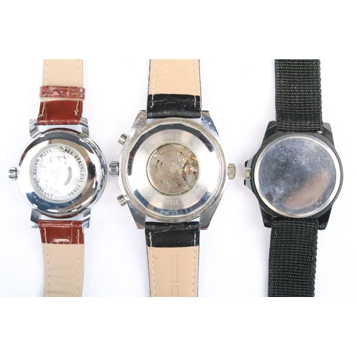 422 - A collection of thirteen contemporary automatic and quartz wristwatches to include a Daniel Hechter ... 