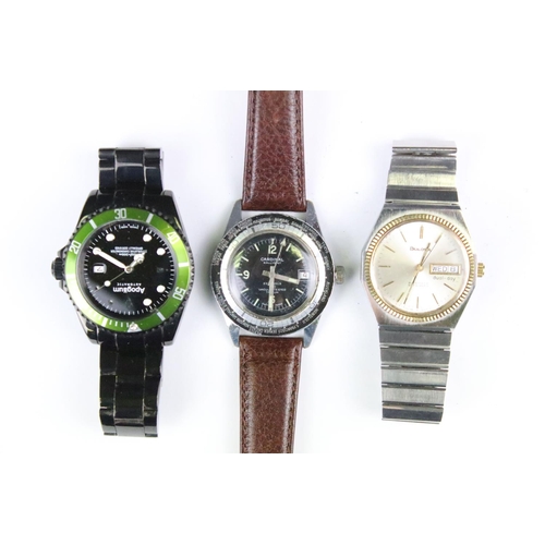 425 - A collection of seven vintage and contemporary mechanical and quartz gents wristwatches to include Z... 