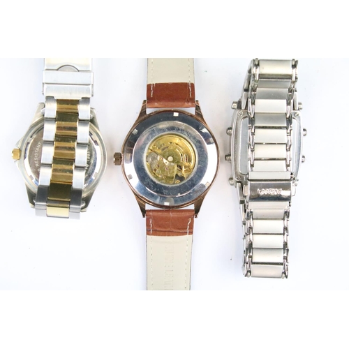 426 - A collection of thirteen contemporary automatic and quartz wristwatches to include a Daniel Hechter ... 