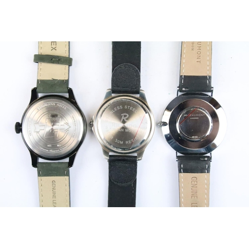 427 - A collection of thirty five mainly contemporary gents quartz watches to include Timex, Accurist, Avi... 