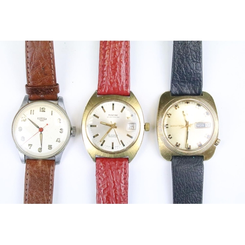 428 - A collection of fourteen mechanical wristwatches to include Systema, Roamer, Certina, Oris, Montine,... 