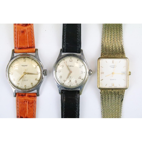 428 - A collection of fourteen mechanical wristwatches to include Systema, Roamer, Certina, Oris, Montine,... 