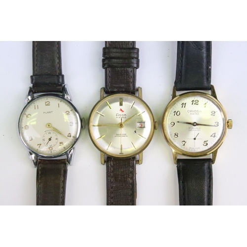 430 - A collection of twelve mainly mechanical wristwatches to include Timex, Verity, Q&Q, Erntine, Fleet,... 