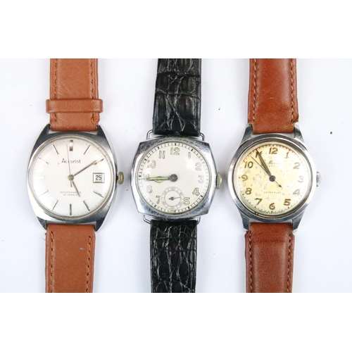 432 - A collection of twelve mechanical wristwatches to include Accurist, Hanowa, Astral, Citizen, Sewills... 