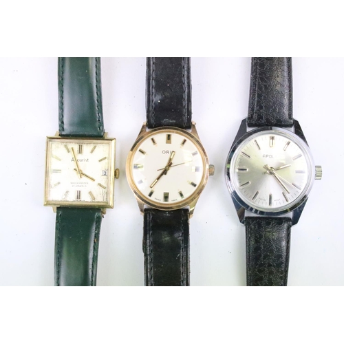 433 - A collection of fifteen mechanical wristwatches to include Apollo, Corvette, Imado, Becker, Accurist... 