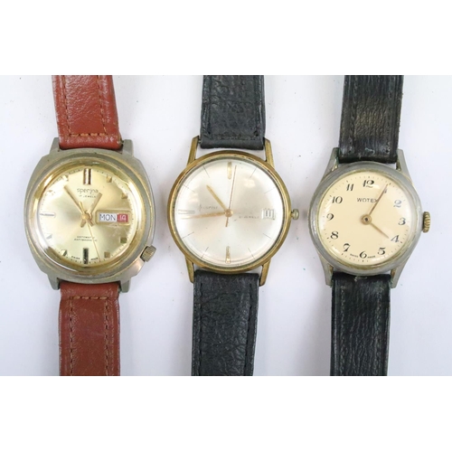 433 - A collection of fifteen mechanical wristwatches to include Apollo, Corvette, Imado, Becker, Accurist... 