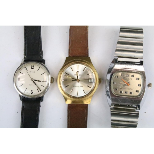 433 - A collection of fifteen mechanical wristwatches to include Apollo, Corvette, Imado, Becker, Accurist... 