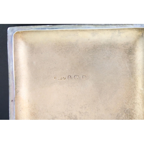 567 - Early 20th Century silver hallmarked cigarette case having engraved foliated detailing to the case. ... 