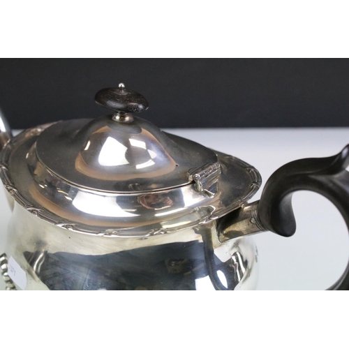 610 - Early 20th Century William Hutton & Sons silver hallmarked tea set to include teapot, twin handled s... 